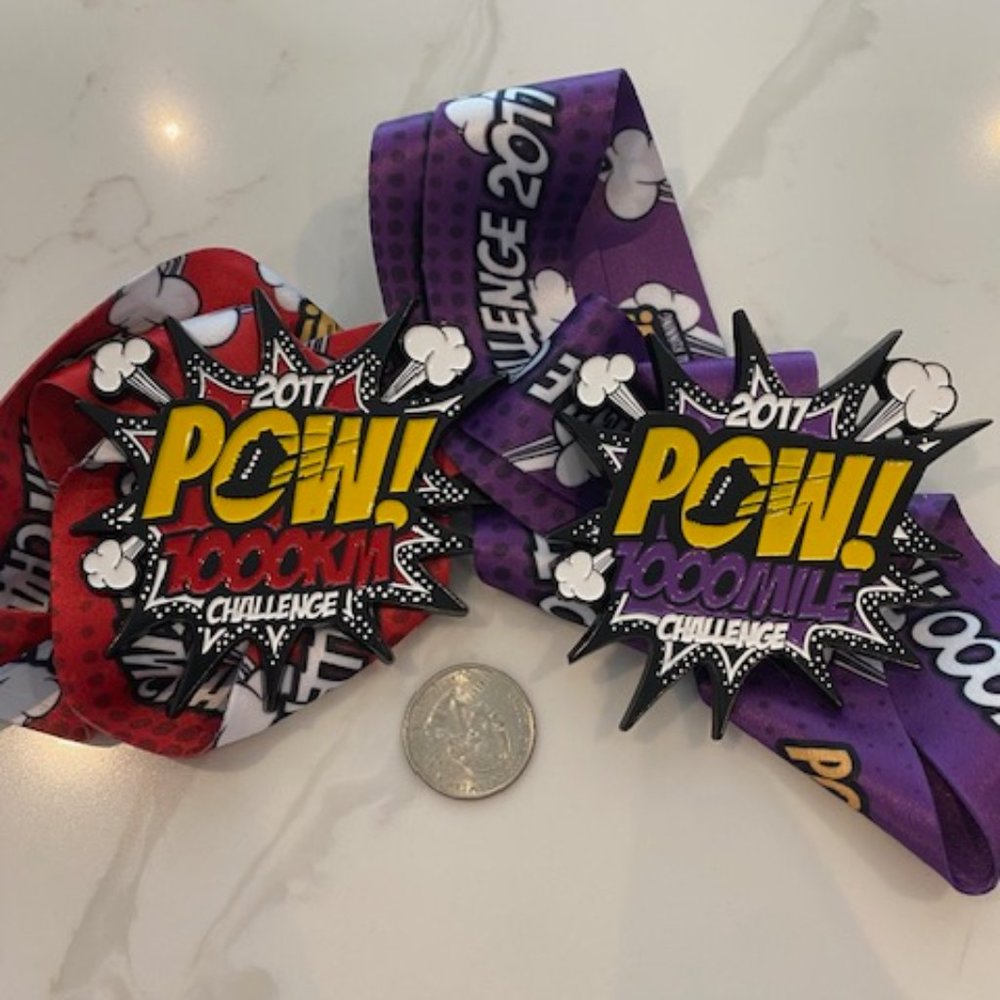 POW Virtual running medal - 2017 POW Miles Challenge